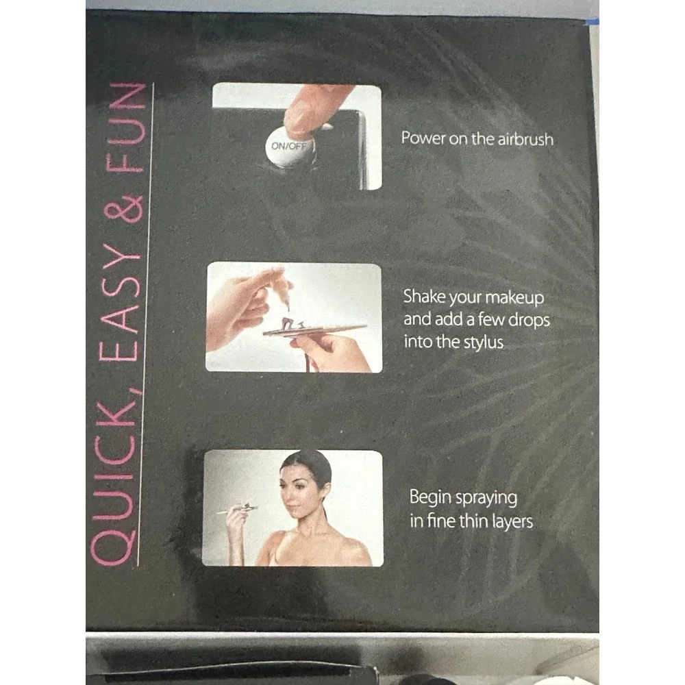 Luminess Airbrush Makeup System With Makeup and cleaner Guide Book